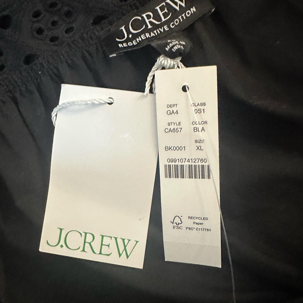 J. Crew Athena Maxi Dress CA657 Black NWT XL - Picture 12 of 12